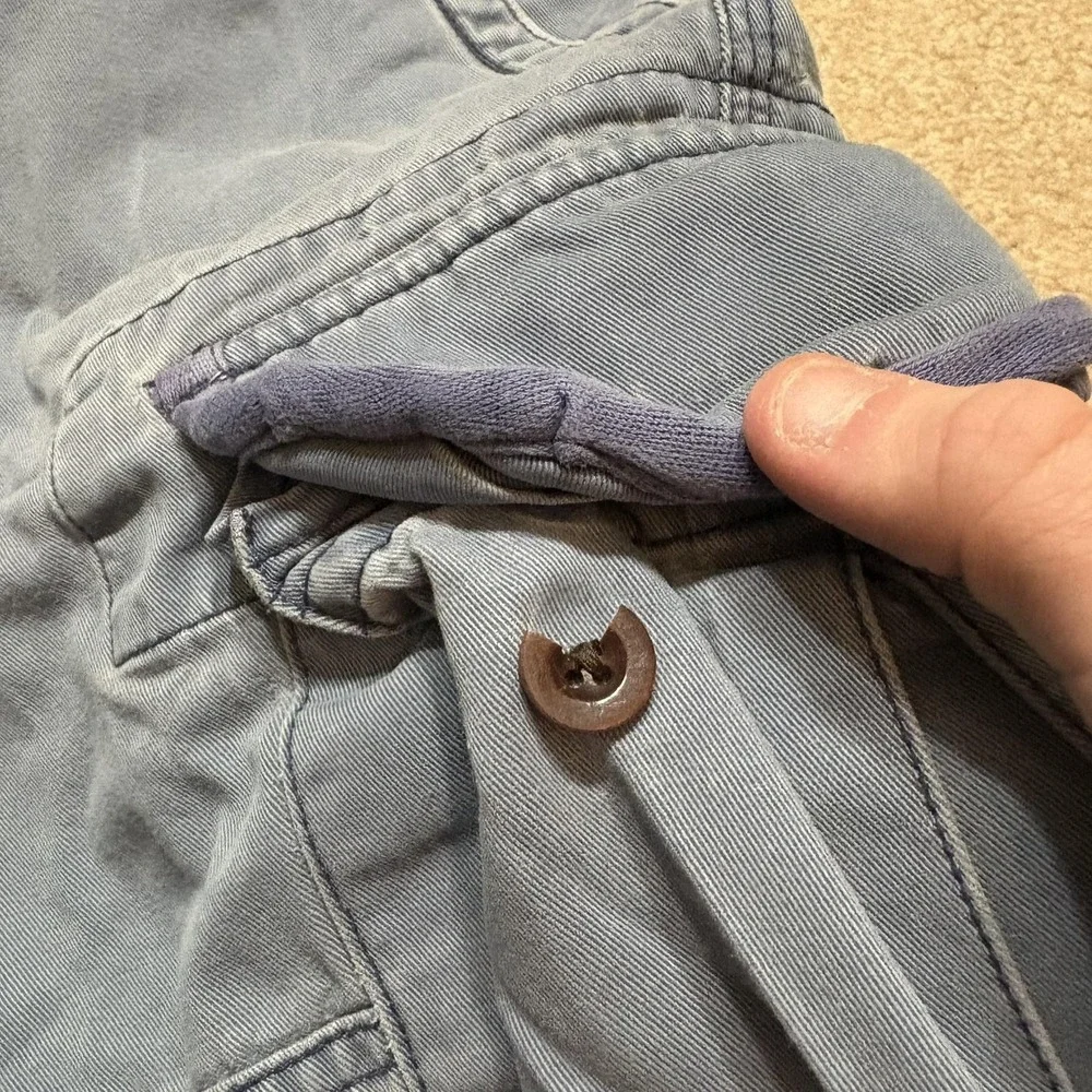 Vtg Polo Ralph Lauren Shorts Mens 32x10 Blue‎ Cargo Chino Casual Utility Baggy